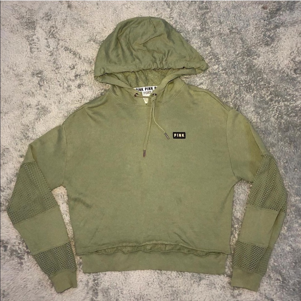 PINK green hoodie